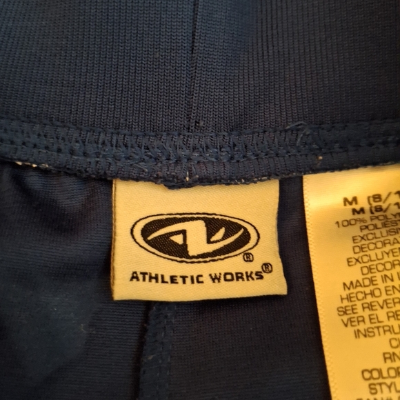 Athletic Works Women's Cropped Blue and White Athletic Joggers - Picture 5 of 7